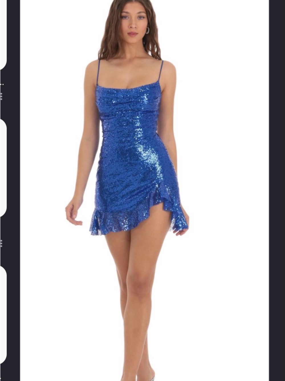 Lucy in the Sky Blue Sequin Mini Slip Dress - Picture 3 of 3